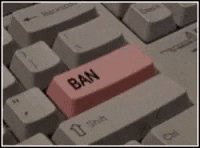 Giphy - Ban Button GIF by swerk