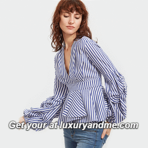 luxuryandme #blouse #top #fashion #luxandme #womensfashion #peplum GIF