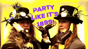 Party Oldschool GIF by The Brass Harpies