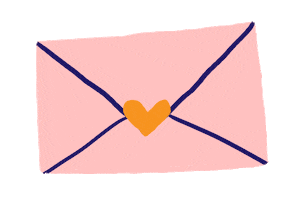 Heart Envelope Sticker by Jambo Cadernos