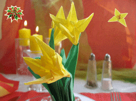 Origami Paper Flower GIF