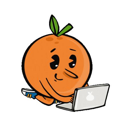 English Orange Sticker