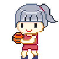 Pixel Basketball Sticker