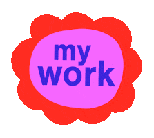 Working Hard My Work Sticker by Rachael McLean