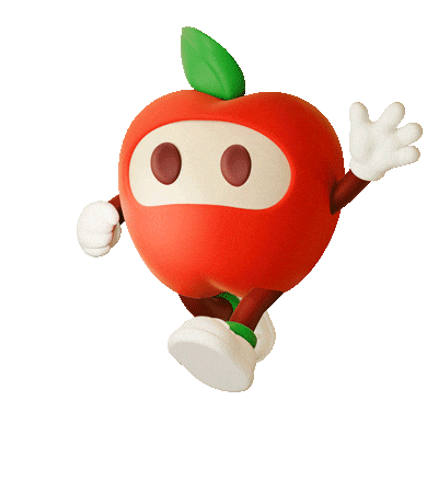 Apple Eating Sticker by elbe-obst