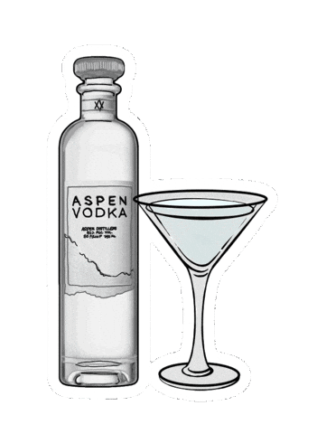 Aspen Vodka Martini Martiniup Martinitwist Aspenmartini Sticker by Flecha Azul Tequila