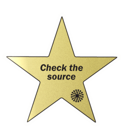 Gold Star Election Sticker by Pew Research Center