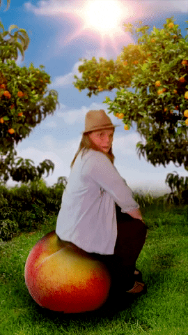 Bouncing Peaches And Cream GIF by Cherylyn Barnes
