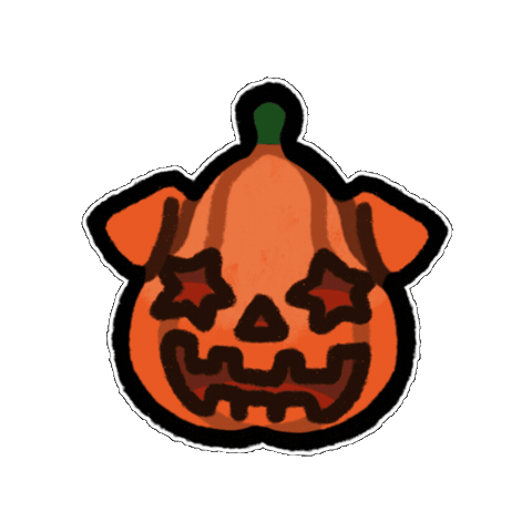 Halloween Orange Sticker