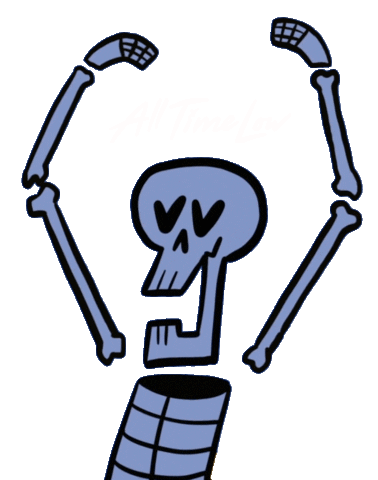 Fueled By Ramen Skeleton Sticker by ALL TIME LOW