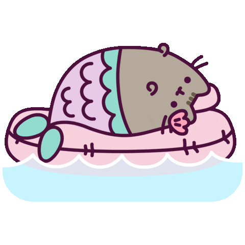 Cat Swimming Sticker by Pusheen for iOS & Android | GIPHY