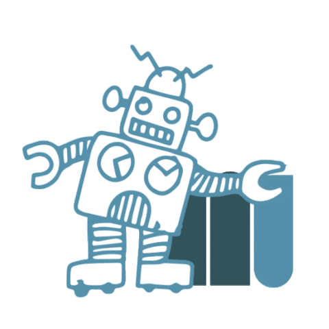 Robot Aau Sticker by Bigbang Digital monkeys