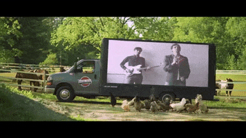 polyvinylrecords dancing truck forest farm GIF