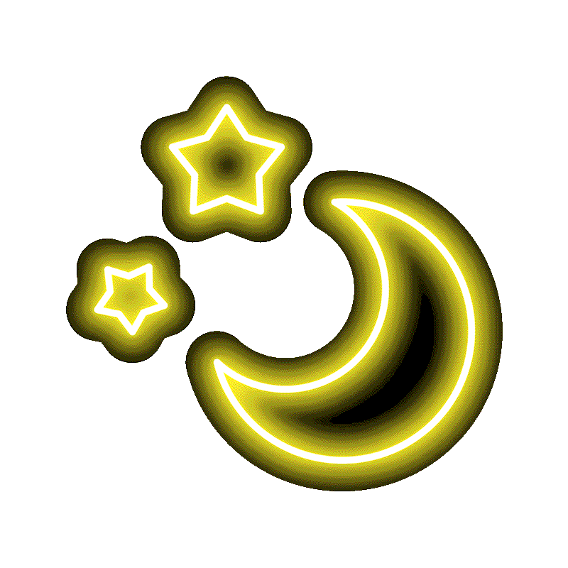 Neon Moon Star Sticker by iHasCupquake
