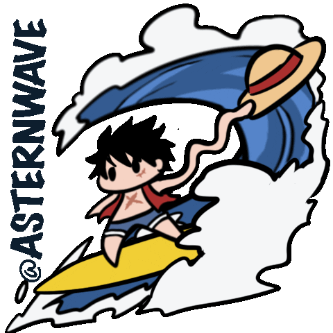 Luffy Asternwave Wakesurf Surfing Wakesurfing Wave Sticker by Astern Wave