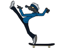 Skateboarding Sticker