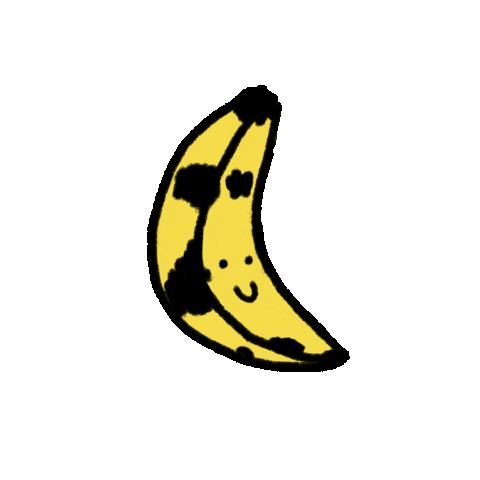 Banana Sticker by Maria Toro Quijano