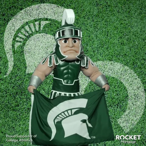 Go Green Michigan State GIF by Rocket Mortgage