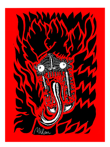 illustration screaming GIF by Miron