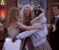 Excited Three Friends GIF