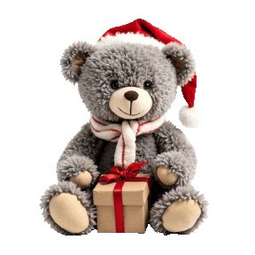 Teddy Bears Christmas Sticker