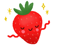 Fruit Strawberry Sticker by Elsa Isabella