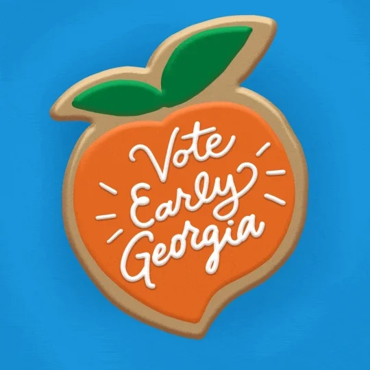 Vote Early Georgia Peach GIF