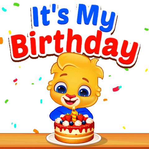 Celebrate Happy Birthday Sticker by Lucas and Friends by RV AppStudios