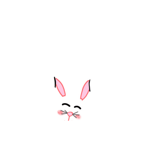 Easter White Bunny Sticker