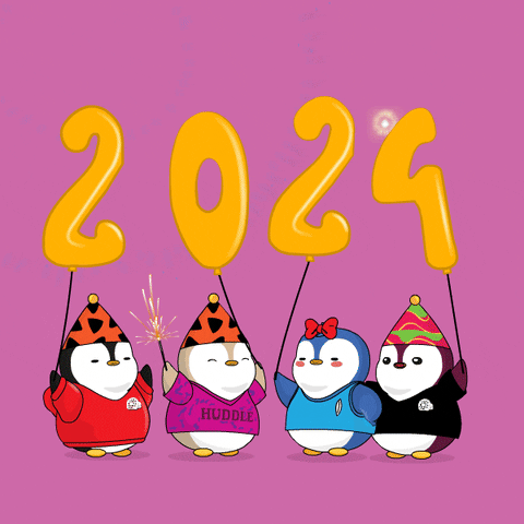 New Year Celebration GIF by Pudgy Penguins