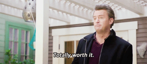totally worth it matthew perry GIF