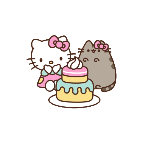 Happy Birthday Cake Sticker by Hello Kitty
