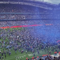 Fans Invade Pitch After Man City Comeback