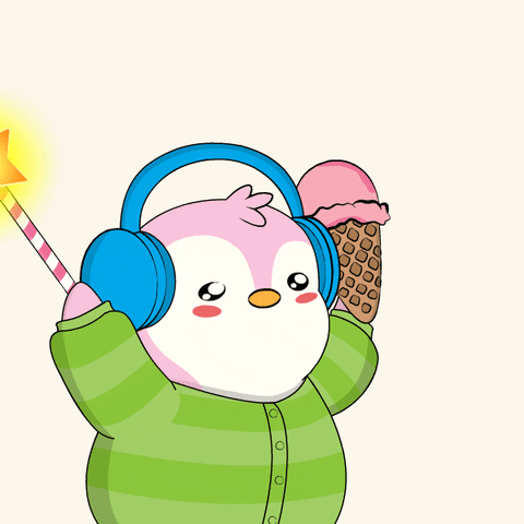 Happy Ice Cream GIF by Pudgy Penguins