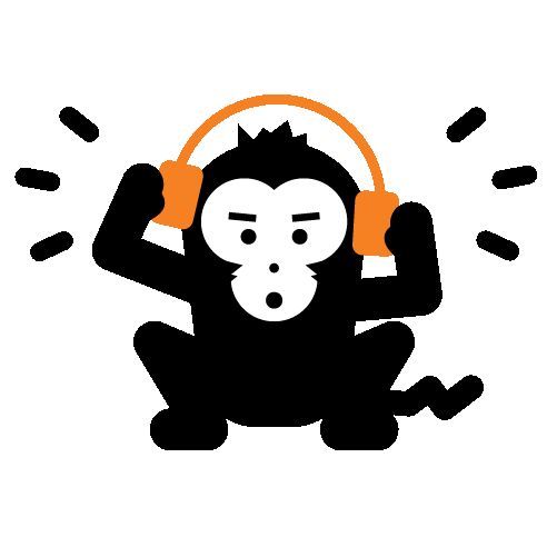 Monkey Listening To Music GIF