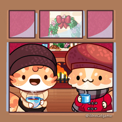 Merry Christmas Cat GIF by Mino Games