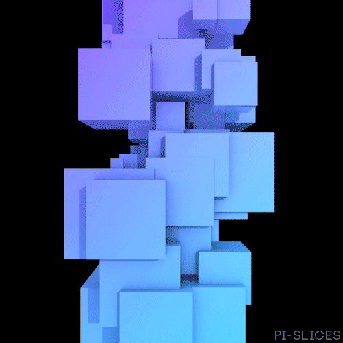pislices loop trippy blue abstract GIF