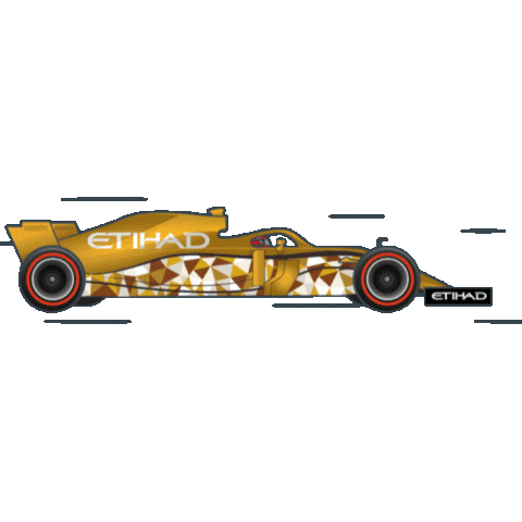Formula 1 Car Sticker by Etihad Airways