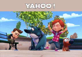 happy yahoo GIF by Pat The Dog