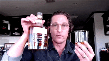 Matthew Mcconaughey Liquor GIF by The Late Show With Stephen Colbert