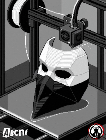 3D Printer Mask GIF by ABCNT