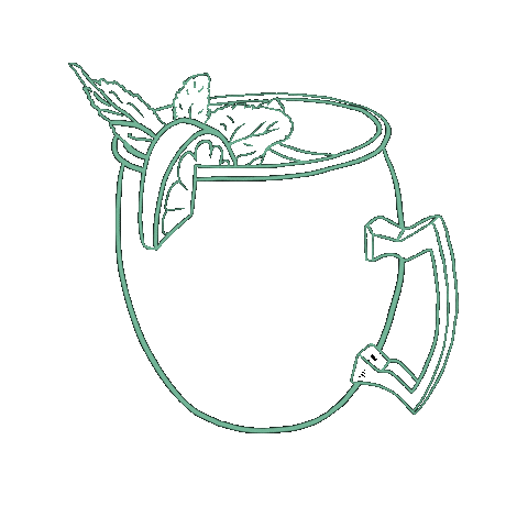 Moscow Mule Cocktail Sticker by Het Schaftlokaal