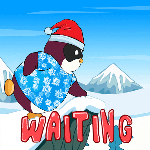 Hold On Waiting GIF by Pudgy Penguins