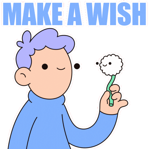 Make A Wish Animation Sticker by doodles