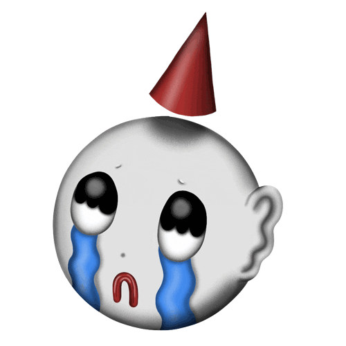 Sad Clown Sticker by Gizenth