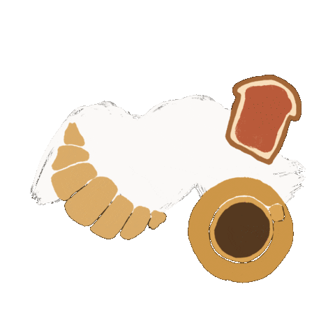 Breakfast Hello Sticker by Studio Nyps