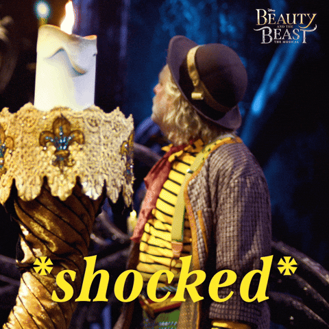 Shocked Beauty And The Beast GIF by Disney On Broadway