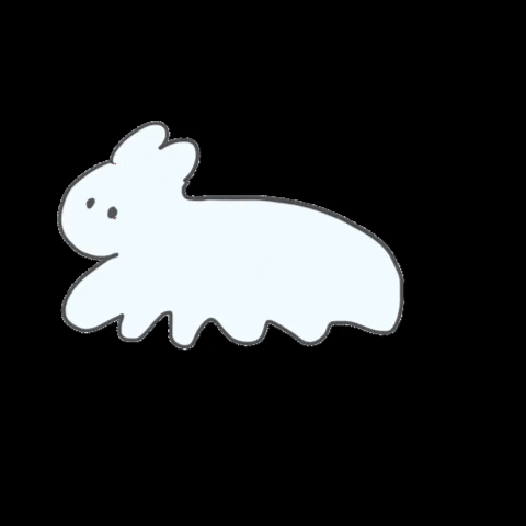 POTAPOTAYAKI happy kawaii animal rabbit GIF