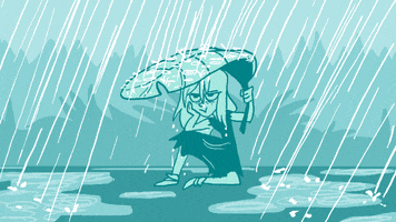 AmyRightMeow animation animated rain depressed GIF