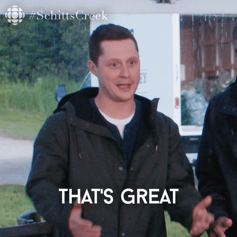 Schitts Creek Thank You GIF by CBC